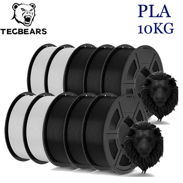 PLA Filament, 1,75 mm Diameter, Hög Hållfasthet,PLA 6BK 4WT