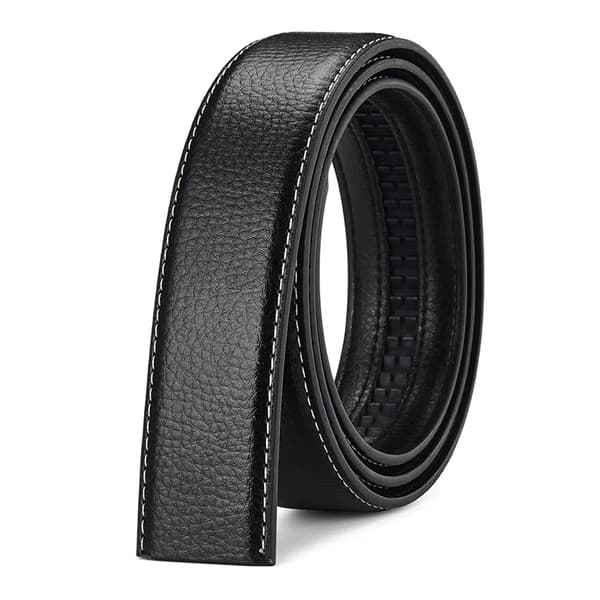 Modebälte, PU-läder, Enkelt design,115CM-a, svart