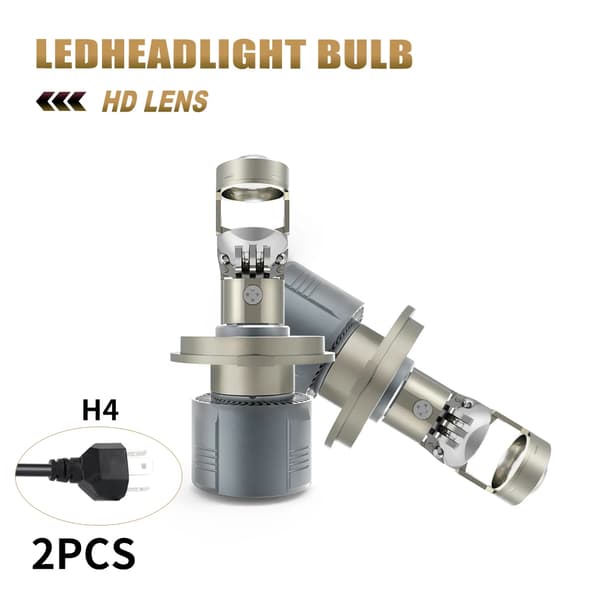 Bil LED Forlygtepære, 600% Lysere, Lang Levetid,2PCS H4