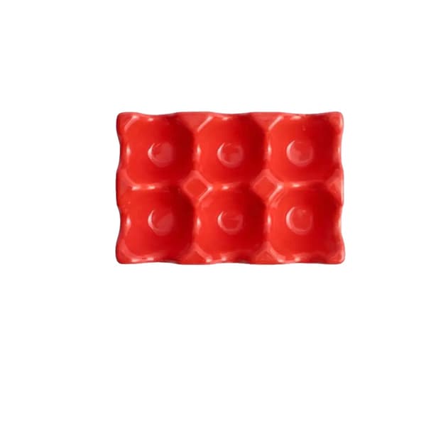 Äggställ, Keramiskt Material, Diskmaskinssäker,Röd