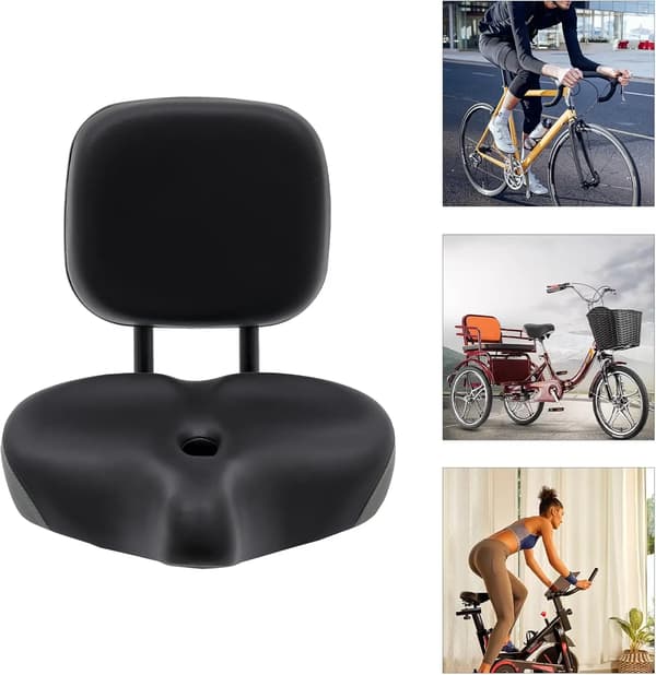 Tricycle Sæde, Ergonomisk Design, Høj Belastningskapacitet,sort