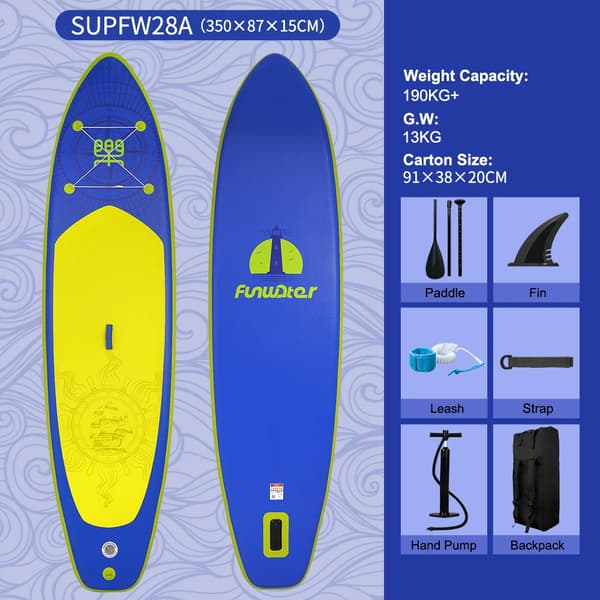 Stand Up Paddle Board, Lätt, Hållbart Material,SUPFW28A(350 × 87 × 15CM)