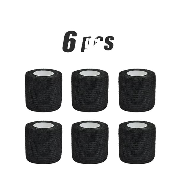 Elastisk sammanhållande bandage, 4,8 m längd, idealisk för stöd och kompression,5cmx4.8m-a, A0170-svart 6st