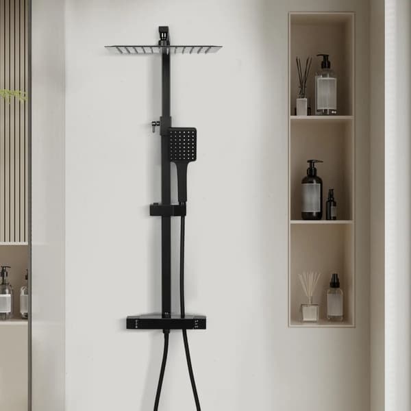 Brusesæt, Dobbelt Brusefunktion, Elegant Design,sort