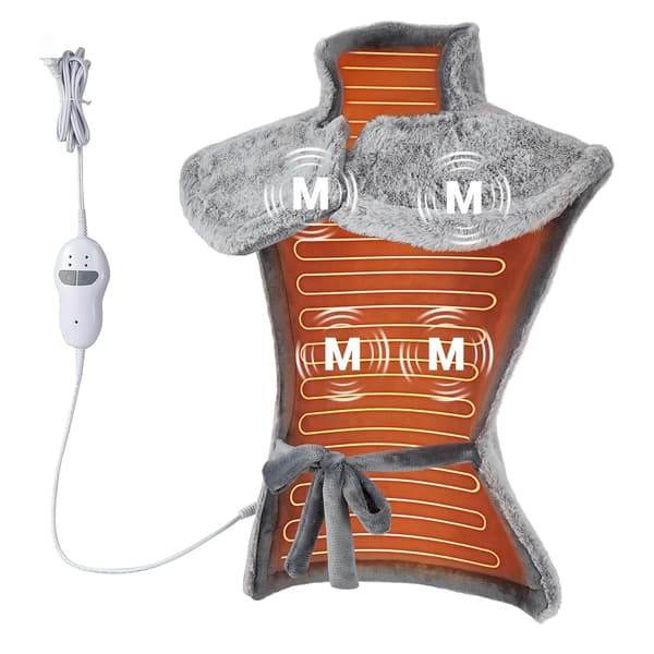 Varmepude, Ergonomisk Design, Multi-Varmeindstillinger,Grå