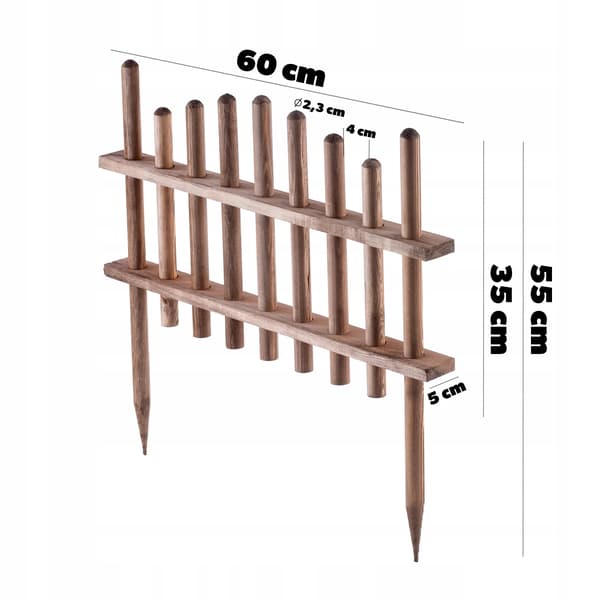 Trädgårdsstängsel, Hållbart Furu, Rustik Design,Brun