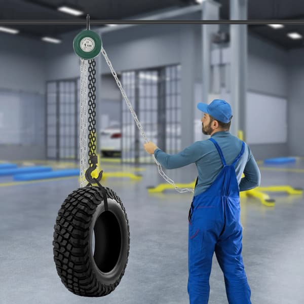 Manuel Løftestrop, 1 tons kapacitet, 3 meters løftehøjde,Grøn
