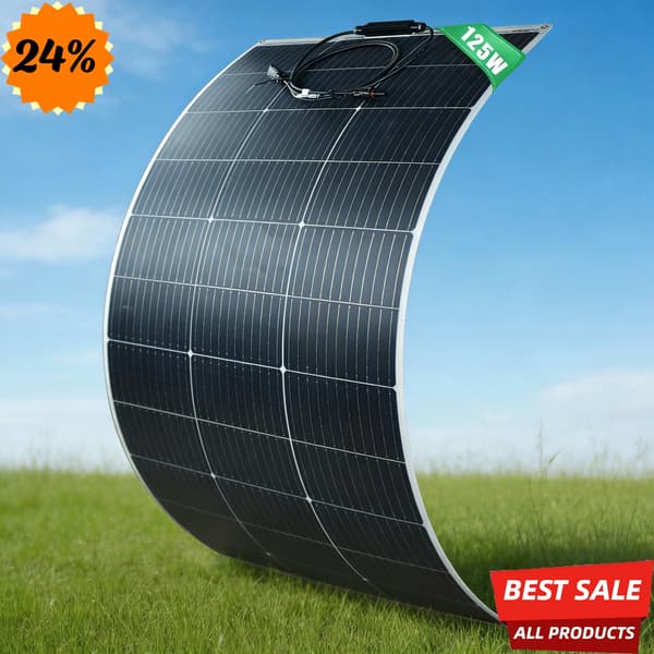Flexibel Solpanel, Lättviktig Design, Hög Effektivitet,1PCS  125W