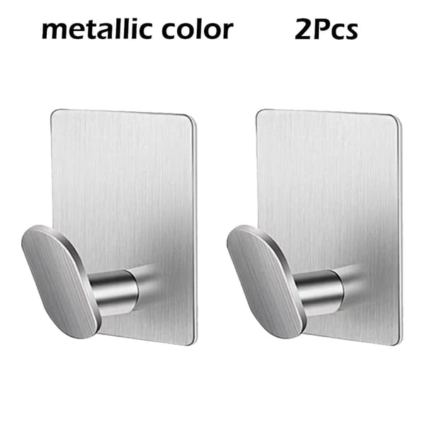 Badeværelseshænger, Klæbende Installation, Rustfrit Stål Konstruktions,metallic farve 2Pcs