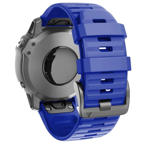 Läderarmband, Hållbart Material, Justerbar Längd,QuickFit 26mm-a, Silikon Blå