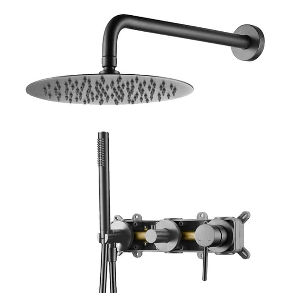 Brusesystem, Dobbelt Brusesystem, Messingkonstruktion,Gunmetal, 12 tommer