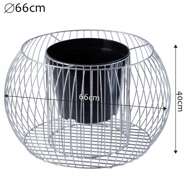 Trädgårdskrukor, Stålmaterial, Unik Design,Silver