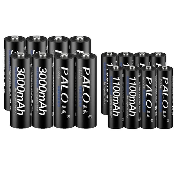 Genopladelige batterier, NiMH, smart oplader,8AA og 8AAA