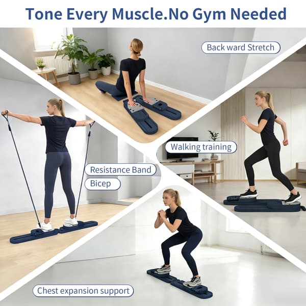 Pilates Träningsutrustning, 2-i-1 Design, Multifunktionella Tillbehör,LILA