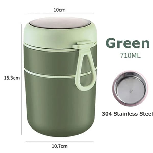 Mattermos, Isolerad Design, Läcksäker Konstruktion,grön710ml