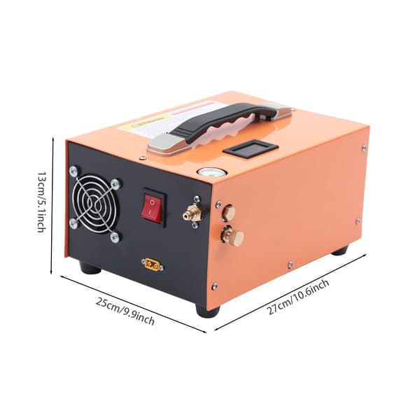Högtryckspump, Effektiv Luftkomprimering, Kompakt och Hållbar Design,Orange, 12V