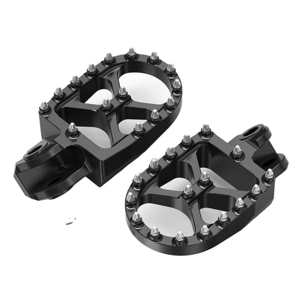 Motorcykelfodstøtter, Bredt Design, Holdbare Materialer,sort