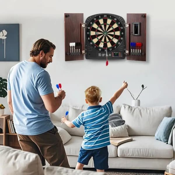 Dartskive Sæt, Elektronisk Scoring, Opbevaringsskab,hær grøn