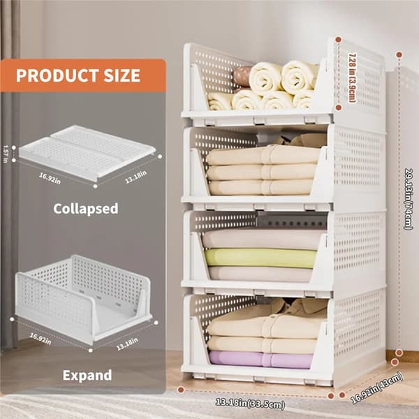 Förvaringskorgar, Stapelbar Design, Miljövänligt Material,1 Set