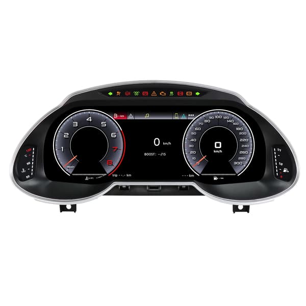 Digitalt dashboard, kompatibelt med Q5 2009-2018, 12,3 tommer LCD, Linux operativsystem,hovedenhed