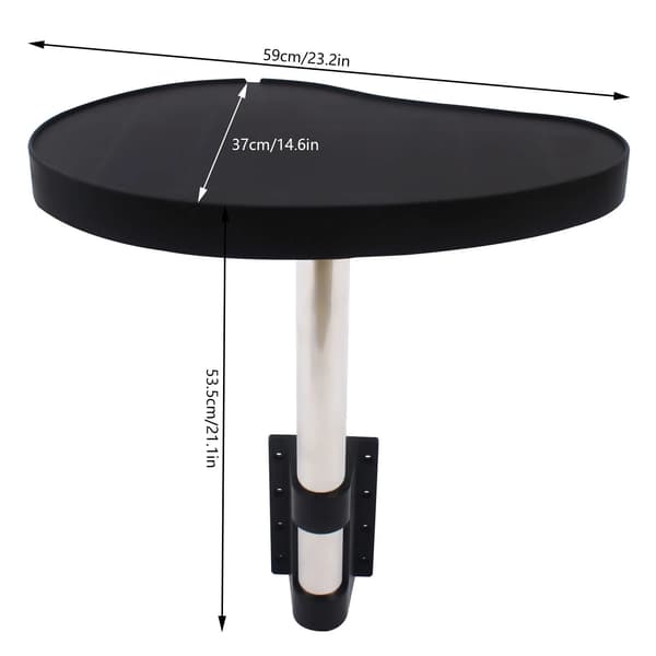 Spa Caddy Sidobord, 360° Rotation, Hållbart Rostfritt Stål,svart