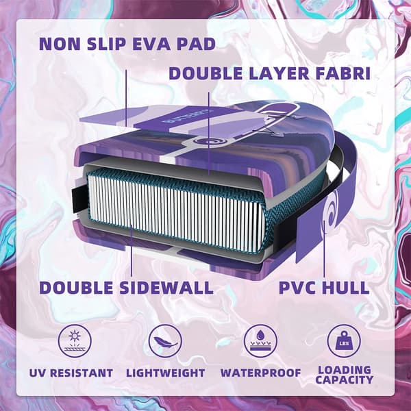 SUP-bräda, mångsidig design, hållbar PVC-konstruktion, SW01