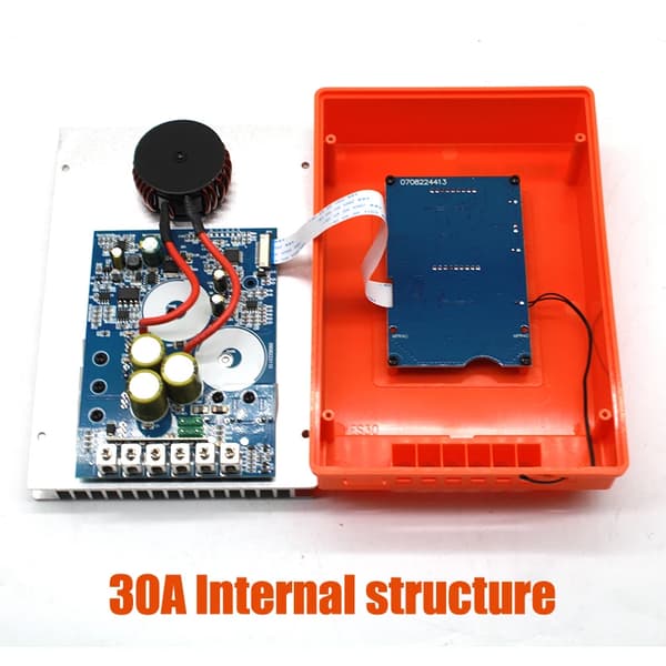 Solpanelregulator, MPPT-teknologi, LCD-display,MPPT-controller 30A