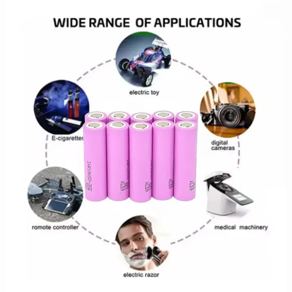 18650-batteri, 3500mAh kapacitet, 20A urladdningshastighet,35E-80PCS