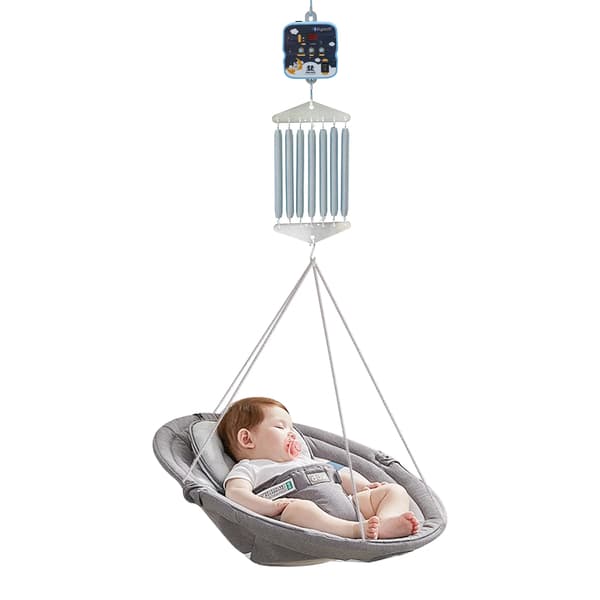 Babyswingkontroll, 9-hastighets vibration, fjärrkontrollfunktion,Blå