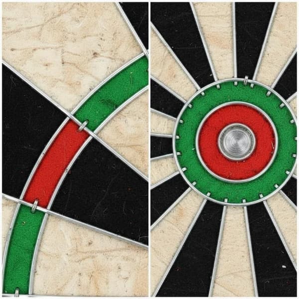Dartskive, Sisalfibre, Standardstørrelse,sort