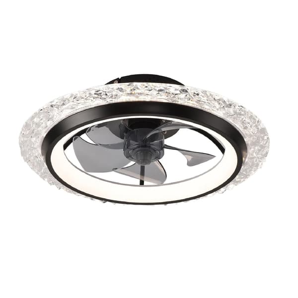 Loftventilator Lys, Moderne Design, Smarte Kontrolmuligheder,sort