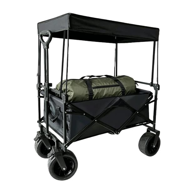 Campingvogn, Heavy-Duty, All-Terrain Hjul,sort