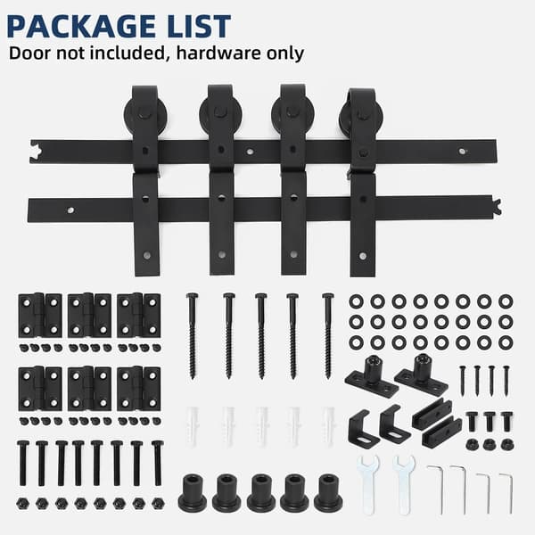 Bi-folding skydedør hardware kit, stål konstruktion, stille drift,72in for 4 Døre