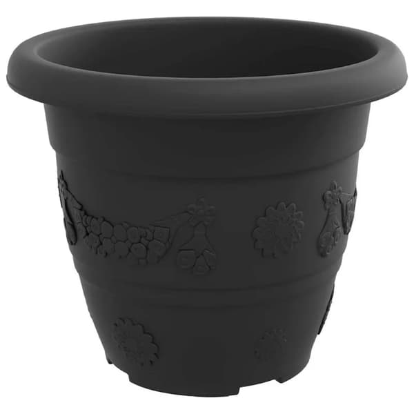 Blomsterkrukke, Vejrbestandig, Holdbart Design,sort