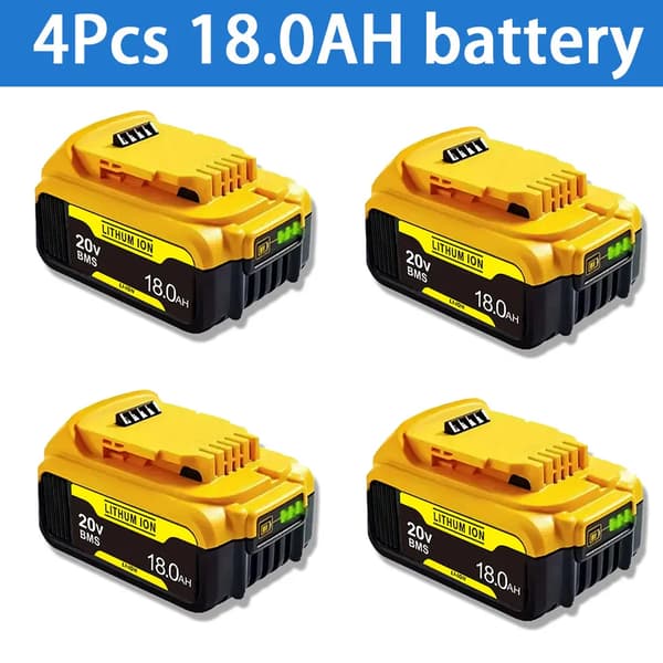Batteri, Litiumjon, 18Ah Kapacitet, 18AhX4PCS