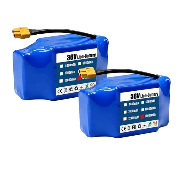 Litiumjonbatteripack, 20000mAh kapacitet, 36V spänning,36v 20000mAH-2PCS