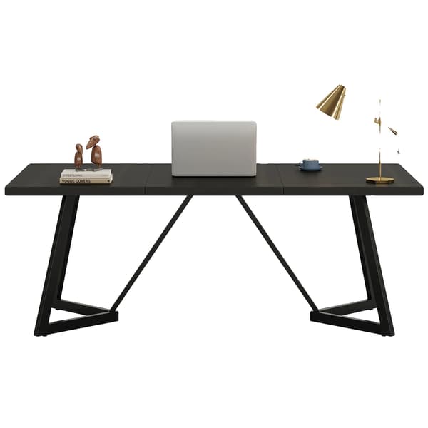 Kontorbord, Robust Konstruktion, Rummelig Design,sort