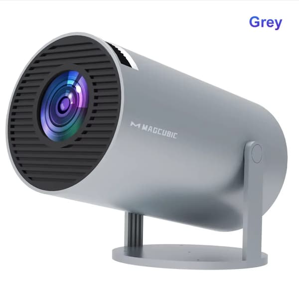 Projektor, 8000 Lumen Lysstyrke, Smart Forbindelse,HY300Pro Grå
