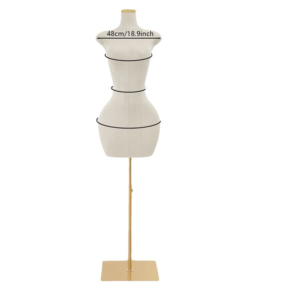 Klädform Mannequin, Justerbar Höjd, Modern Design,Vit