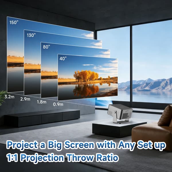 Projektor, UHD-understøttelse, indbygget streaming,HY450GTV
