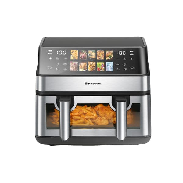 Luftfritös, 8,5L kapacitet, 2000W effekt, 220-240V spänning, 12 matlagningsprogram, LED-touchpanel
