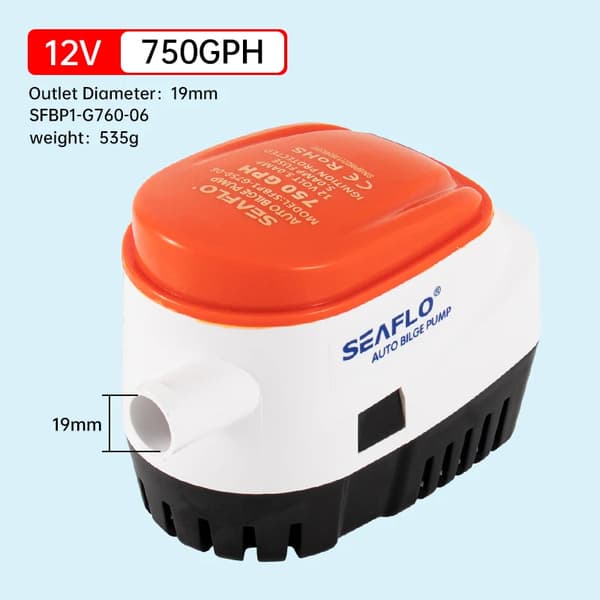 Batteripump, 12V drift, hög flödeshastighet,12V 750GPH