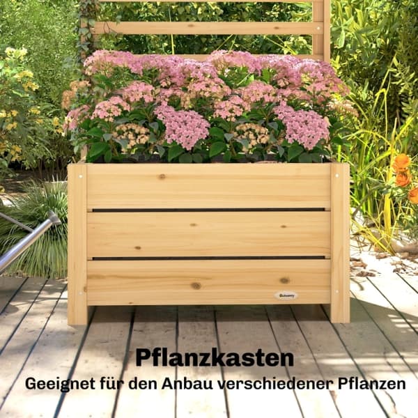Höjd Blomlåda, Förhöjd Design, Förbättrad Dränering,Vit