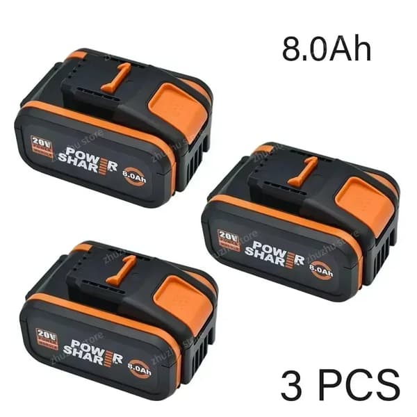 Uppladdningsbart batteri, 20V, 6000mAh kapacitet,8AhX3