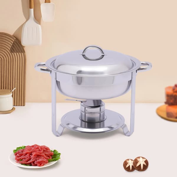 Chafing Dish Set, Rostfritt Stål, Stapelbar Design,Silver