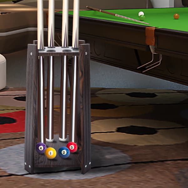 Billardkø Rack, 8-Huls Design, Multifunktionel Brug,sort