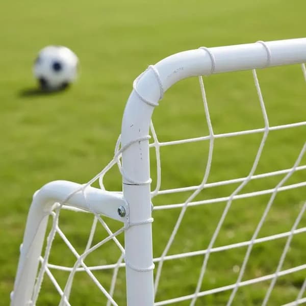 Fodboldmål, Robust Stål Konstruktion, Nem Opsætning,Hvid