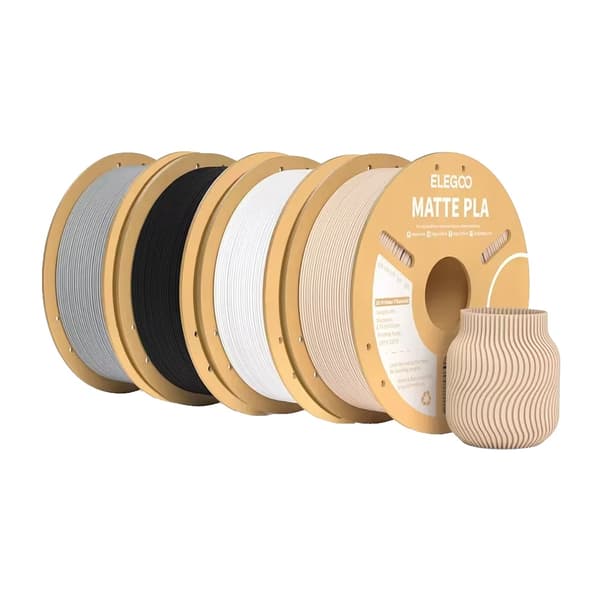 PLA Filament, Matt Finish, 1kg Spool, Mixed D 4kg