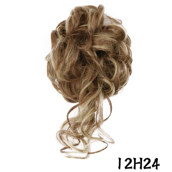 Syntetisk Lockig Chignon, Elastisk Band, Lätt att Använda,12H24