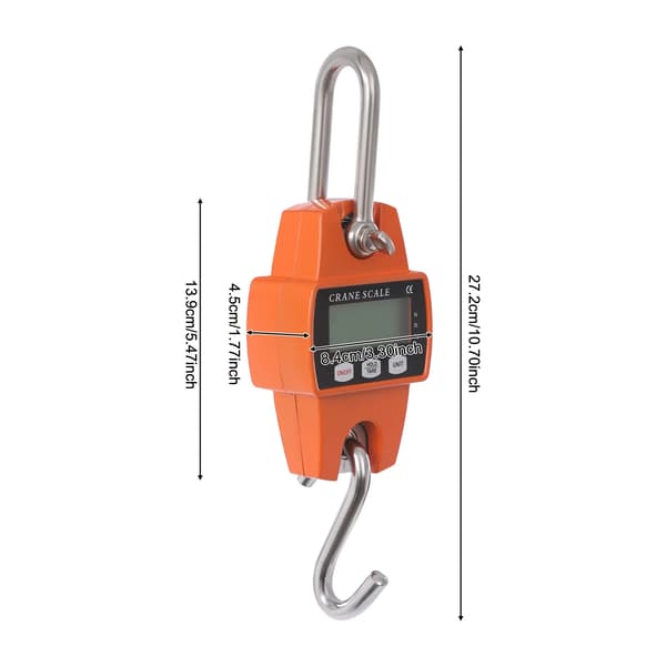 Digital kranvåg, hög precision, hållbar konstruktion, Orange